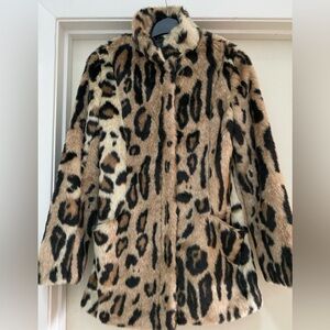 Gianni Bini Faux Fur Leopard Coat
